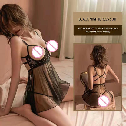 Erotic Night Dress: Hot & Crotchless Lingerie with Sexy Underwear